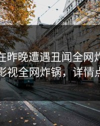 神秘人在昨晚遭遇丑闻全网炸裂，香蕉影视全网炸锅，详情点击