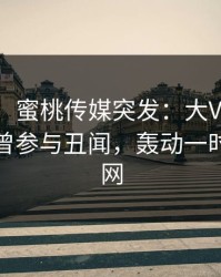 【爆料】蜜桃传媒突发：大V在今日凌晨被曝曾参与丑闻，轰动一时席卷全网