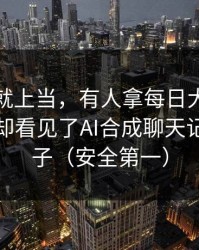 我差点就上当，有人拿每日大赛当笑话，我却看见了AI合成聊天记录的影子（安全第一）