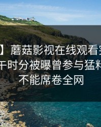 【爆料】蘑菇影视在线观看突发：明星在中午时分被曝曾参与猛料，欲罢不能席卷全网